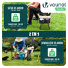 Agenouilloir tabouret de jardin 2 en 1 avec pochette de rangement EVA noir