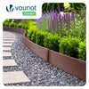 Bordure de jardin PE flexible 20M x 8 CM avec piquets marron - VOUNOT FR