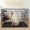 Cage pour chien pliable avec 2 portes verrouillable plateau amovible et housse de protection 122x75x81cm - VOUNOT FR