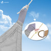Voile d'ombrage Triangle en Polyester Imperméable avec Kit de Montage 3x3x3m Gris Clair - VOUNOT FR