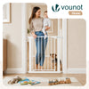 Barriere de securite a pression sans percage Largeur 75-82cm Metal blanc - VOUNOT FR