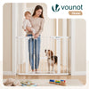 Barriere de securite a pression sans percage Largeur 103-110cm Metal blanc - VOUNOT FR