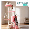 Arbre a chat 112cm multi niveaux Griffoir et niche Rose - VOUNOT FR