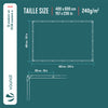 Bâche de Protection en Polyéthylène resistant et impermeable 240g/m² blanche 4x6m - VOUNOT FR