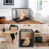 Cage pour chien pliable avec 2 portes verrouillable plateau amovible 107x70x78cm - VOUNOT FR