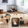 Cage pour chien pliable avec 2 portes verrouillable plateau amovible 92x58x64cm - VOUNOT FR