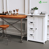 Meuble de salle de bain rangement 4 tiroirs 1 porte 82x55x30cm blanc - VOUNOT FR