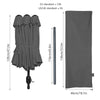 Parasol Jardin Double Aluminium 150 x 300 cm gris - VOUNOT FR