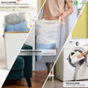Panier a linge pliable 145L avec sac intérieur cadre bambou et couvercle beige - VOUNOT FR