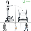 Chariot de courses pliable monte escalier aluminium avec sac isotherme gris - VOUNOT FR