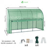 Serre de jardin hivernage murale adossee avec bache PE 300x100x180cm vert - VOUNOT FR