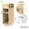 Lot de 2 Table de chevet d’appoint avec tiroir et compartiment 25x30x66cm naturel - VOUNOT FR