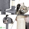 Arbre à Chat 154cm avec Griffoir Plateforme Niche XXL Gris - VOUNOT FR