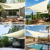 Voile d'ombrage Rectangulaire en Polyester Imperméable avec Kit de Montage 3x2m Beige - VOUNOT FR
