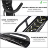 Lot de 4 supports de velo mural rangement suspendu noir - VOUNOT FR