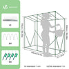 Serre de jardin Serre tomates avec porte et fenetres moustiquaire bache PE renforcee 135g/m2 200x77x170cm Blanc - VOUNOT FR