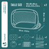 Lot de 2 buts de football 4 en 1 pliable pop up avec cibles 120x80x80cm noir - VOUNOT FR
