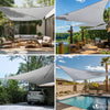 Voile d'ombrage Triangle en Polyester Imperméable avec Kit de Montage 3x3x3m Gris Clair - VOUNOT FR