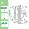 Serre de jardin Serre tomates avec porte et fenetres moustiquaire bache PE renforcee 135g/m2 200x77x170cm Vert - VOUNOT FR