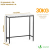 Console table style industriel en metal et MDF 75x24x75 cm Blanc - VOUNOT FR