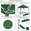 Tonnelle de jardin 3x3m pliable verte avec sac de transport - VOUNOT FR