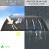 Auvent de porte marquise 120x80 cm transparent en Polycarbonate anti UV Anthracite - VOUNOT FR