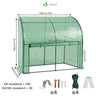 Serre de jardin hivernage murale adossee avec bache PE 200x100x180cm vert - VOUNOT FR