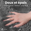 Lot de 2 Tapis de Bain Antidérapant chenille microfibre 60x90cm gris - VOUNOT FR