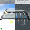 Auvent de porte 80x100cm Anthracite - VOUNOT FR