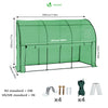 Serre de jardin hivernage murale adossee avec bache PE 300x100x180cm vert - VOUNOT FR