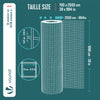 Grillage a maille soude en acier galvanise 13mm fil 0.7mm 0.5x25m metal - VOUNOT FR