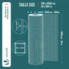 Grillage a maille soude en acier gaine PVC 25mm fil 1mm 1x25m vert - VOUNOT FR