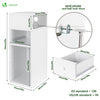 Lot de 2 Table de chevet d’appoint avec tiroir et compartiment 25x30x66cm blanc - VOUNOT FR