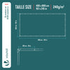 Bâche de Protection en Polyéthylène resistant et impermeable 240g/m² blanche 4x8m - VOUNOT FR