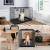 Cage pour chien pliable avec 2 portes verrouillable plateau amovible et housse de protection 122x75x81cm - VOUNOT FR