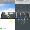 Auvent de porte marquise 200x80 cm transparent en Polycarbonate anti UV Anthracite - VOUNOT FR