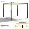 Pergola retractable 3x3m en metal et toile Polyester haute densite 180g/m2 beige - VOUNOT FR