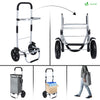 Chariot de course pliable aluminium 2 roues avec sac isotherme gris - VOUNOT FR