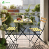 Ensemble bistro extérieur 1 table 2 chaises bois - VOUNOT FR