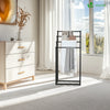 Porte serviettes sur pied autoportant 4 niveaux noir - VOUNOT FR
