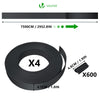 Kit de lamelles occultantes PVC brise vue 300m x 4.7cm avec 600 clips Noir - VOUNOT FR