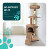 Arbre a chat 112cm multi niveaux Griffoir et niche Marron - VOUNOT FR