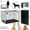 Cage pour chien pliable avec 2 portes verrouillable plateau amovible et housse de protection 122x75x81cm - VOUNOT FR