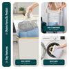 Panier a linge pliable 145L avec sac intérieur cadre bambou et couvercle beige - VOUNOT FR