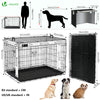 Cage pour chien pliable avec 2 portes verrouillable plateau amovible et housse de protection 107x70x78cm - VOUNOT FR