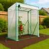 Serre de jardin Serre tomates avec porte et fenetres moustiquaire bache PE renforcee 135g/m2 200x77x170cm Blanc - VOUNOT FR