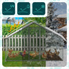 Enclos poulailler en metal galvanise et grillage avec bache PE 300x200x200cm - VOUNOT FR