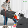 Panier a linge pliable 100L avec sac intérieur cadre bambou et couvercle gris - VOUNOT FR