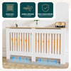 Cache radiateur en MDF avec lattes et etagere 152×19×82 cm Blanc Chêne - VOUNOT FR