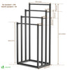 Porte serviettes sur pied autoportant 4 niveaux noir - VOUNOT FR